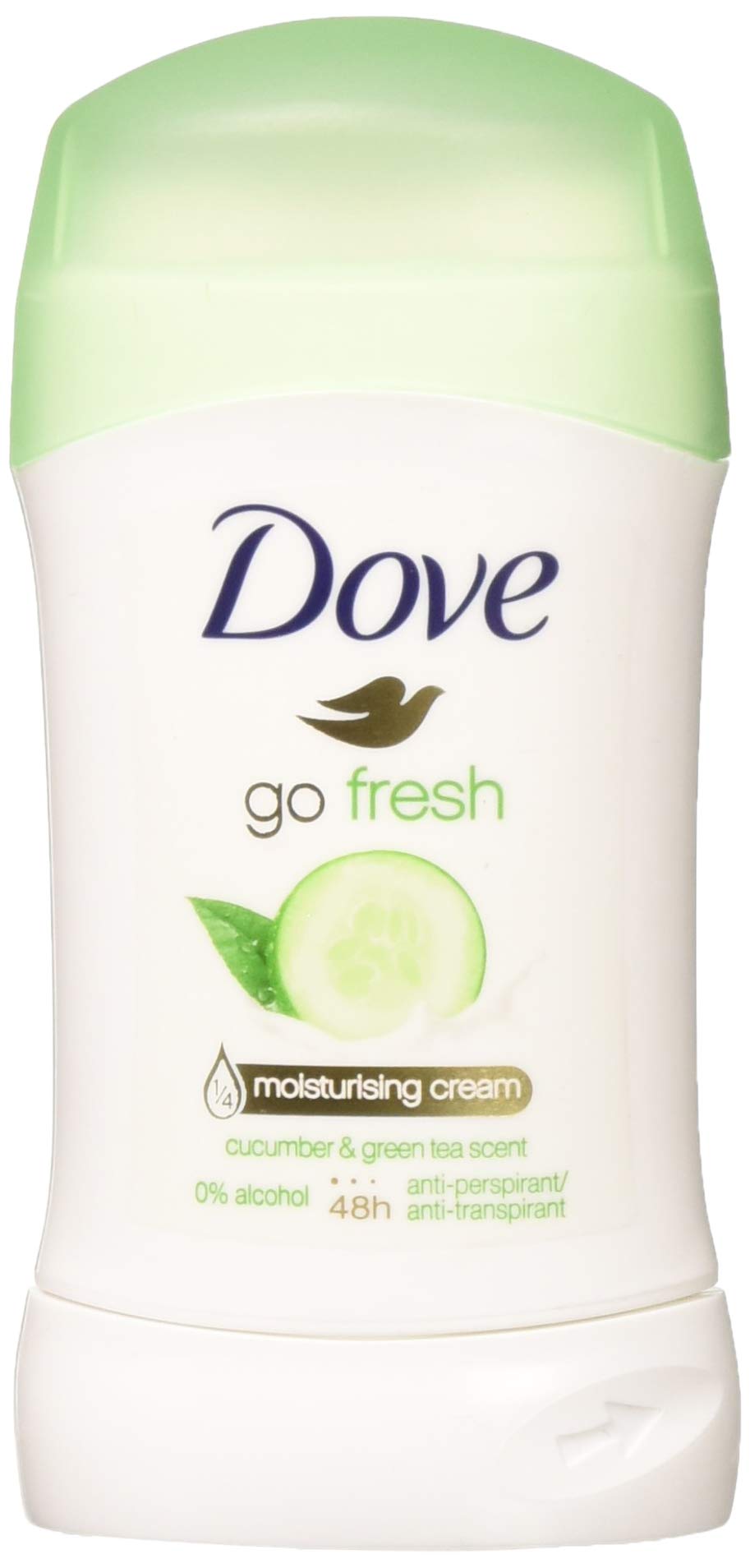 Dove Unisex Go Fresh Cucumber & Green Tea Scent Antiperspirant Deodorant Stick 40ml (1 Count) | Long-Lasting Protection for Men & Women | Perfect for Gym, Work & Daily Freshness