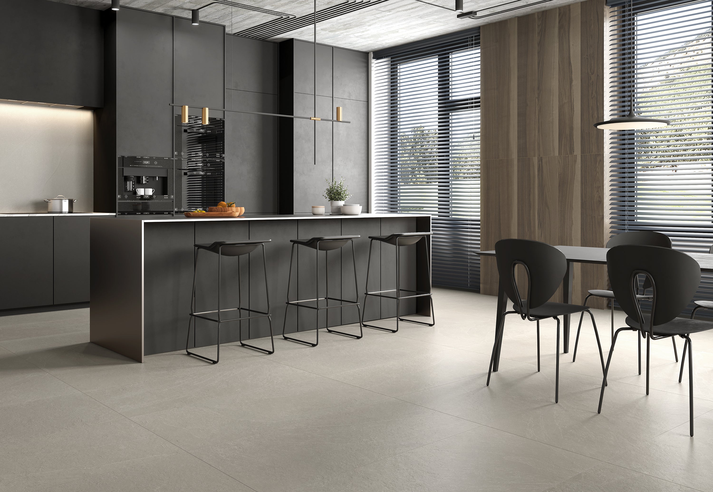 AZUVI SLATE Flooring Tiles 24 x 48 Inches - 15.5 Sqft per Box (2 Pieces) - 36 Boxes per Pallet - Durable & Stylish for Home, Office & Commercial Spaces