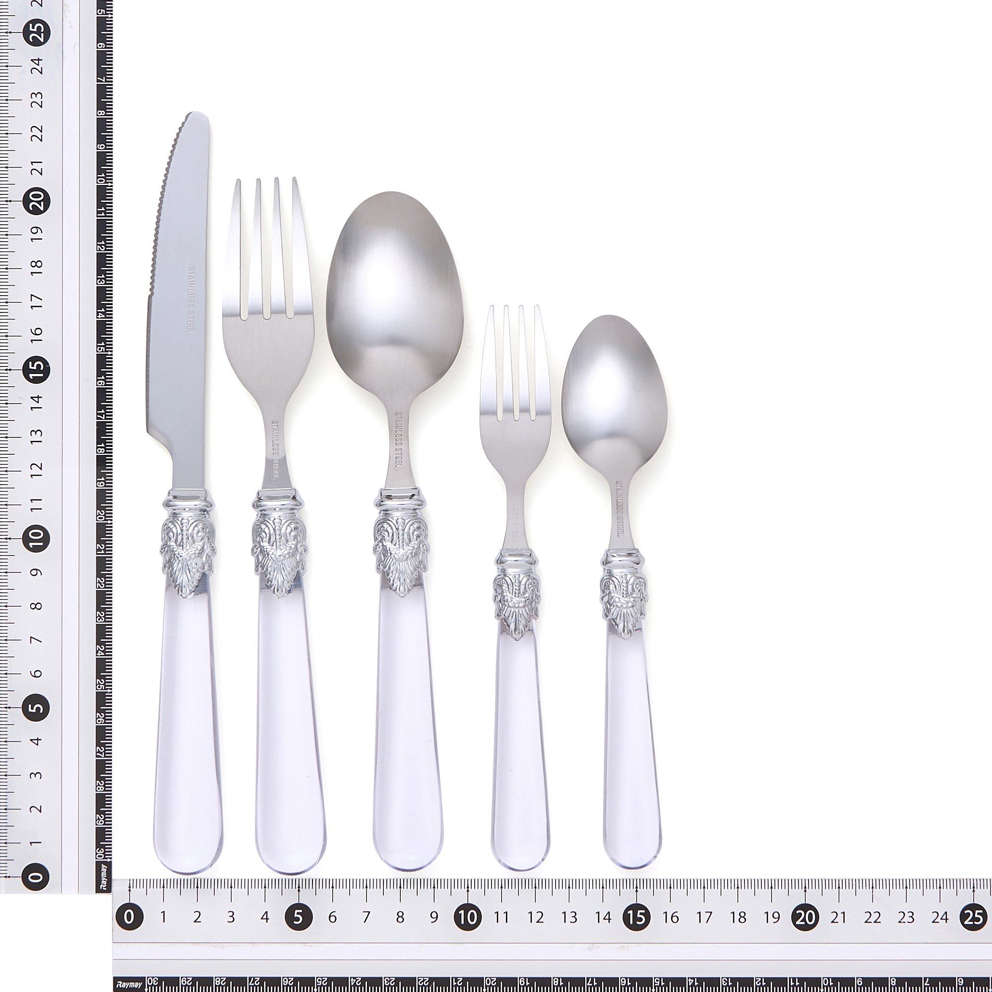 10-Piece Clear Plastic Cutlery Set - Disposable Knives, Forks & Spoons for Parties, Picnics & Outdoor Events