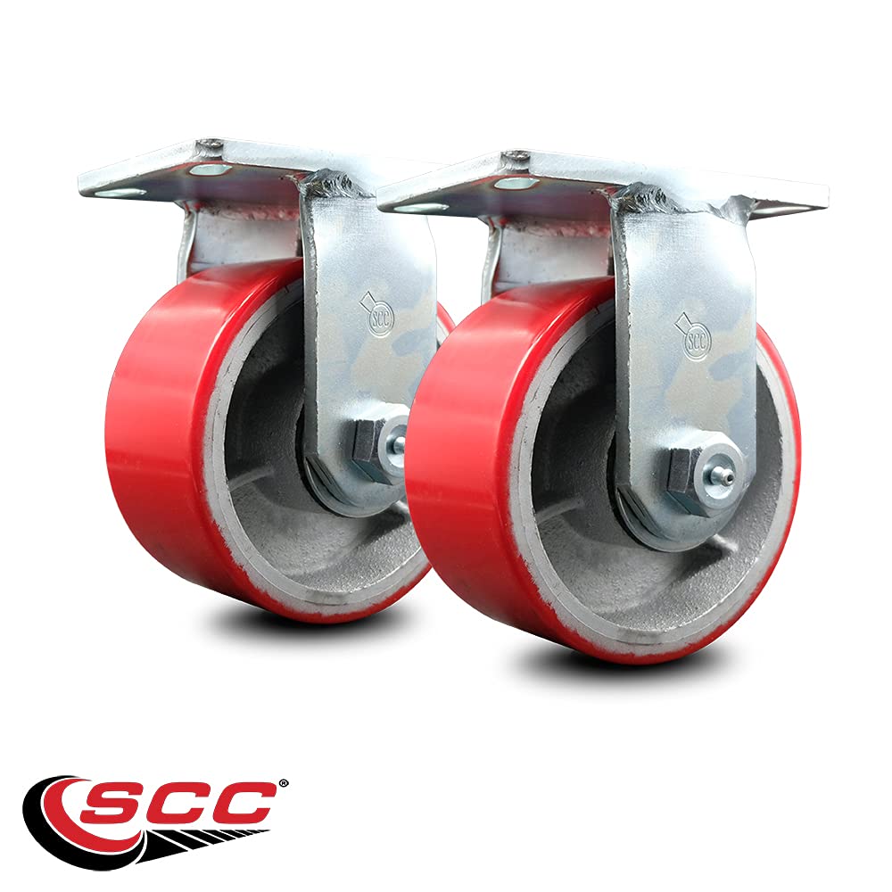 Go Mini's Replacement Caster Set for Moving & Portable Storage Containers - 2 Rigid Maintenance-Free Wheels - Durable Service Caster Brand | Ideal for Storage Units, Mobile Offices & Home Organization