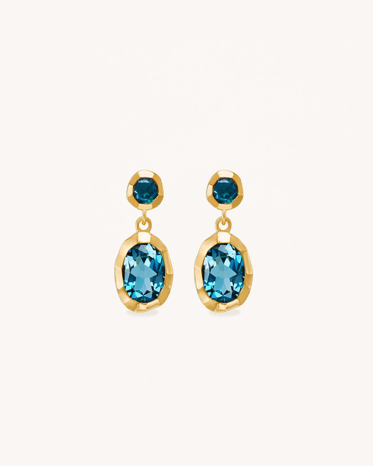 18K Gold Vermeil Sacred Jewel Topaz Earrings – Elegant Dangle Earrings for Women, Perfect for Weddings, Parties & Special Occasions