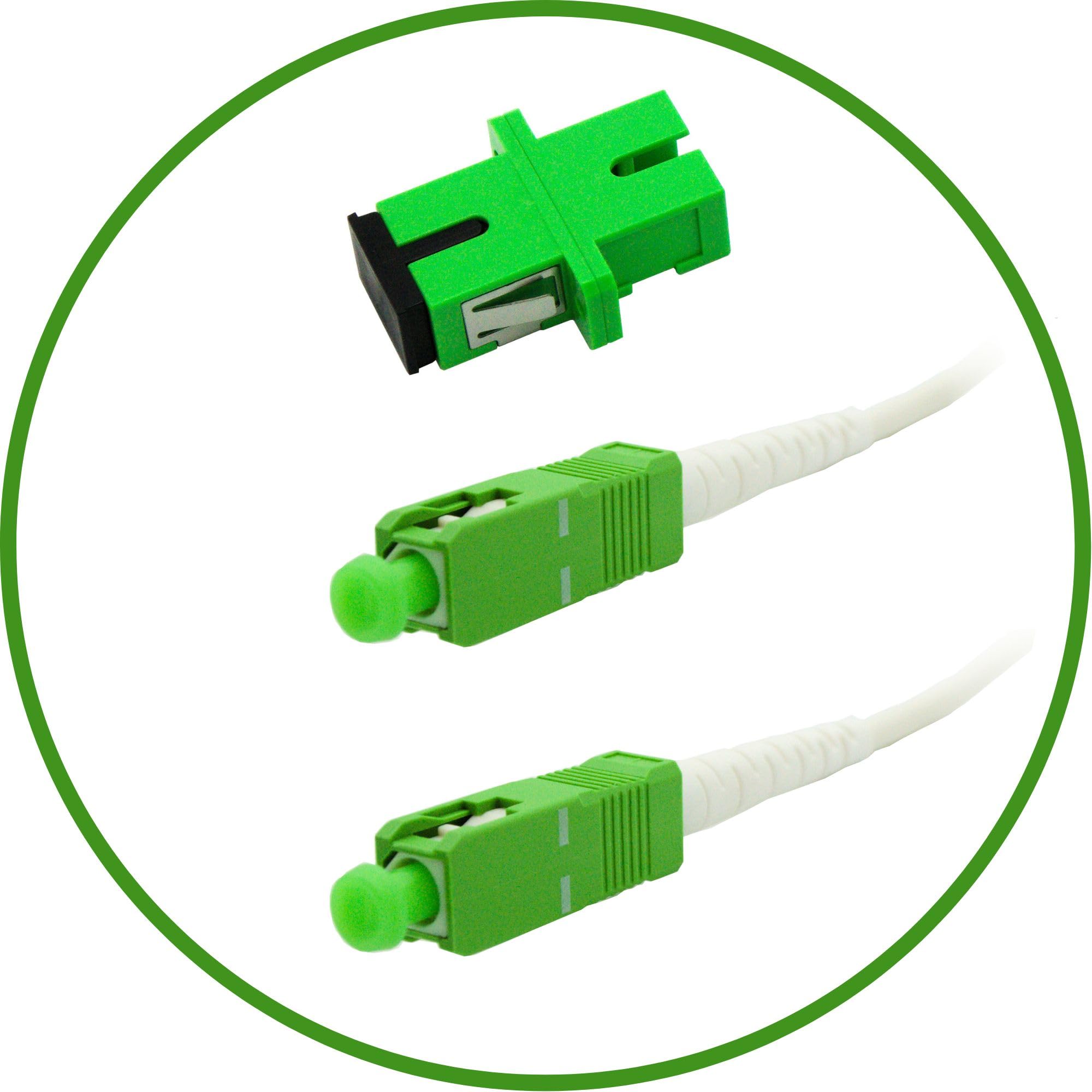 High-Speed 30ft SC/APC to SC/APC Single Mode Fiber Optic Patch Cable - 10M Simplex Optical Internet Cable for Home & Office Networks - Perfect for Fiber Internet, CCTV, and Network Extensions