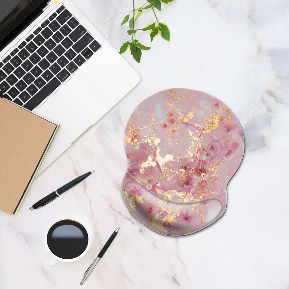 Ergonomic Non-Slip Gel Wrist Mouse Pad with Comfort Support - 8.7