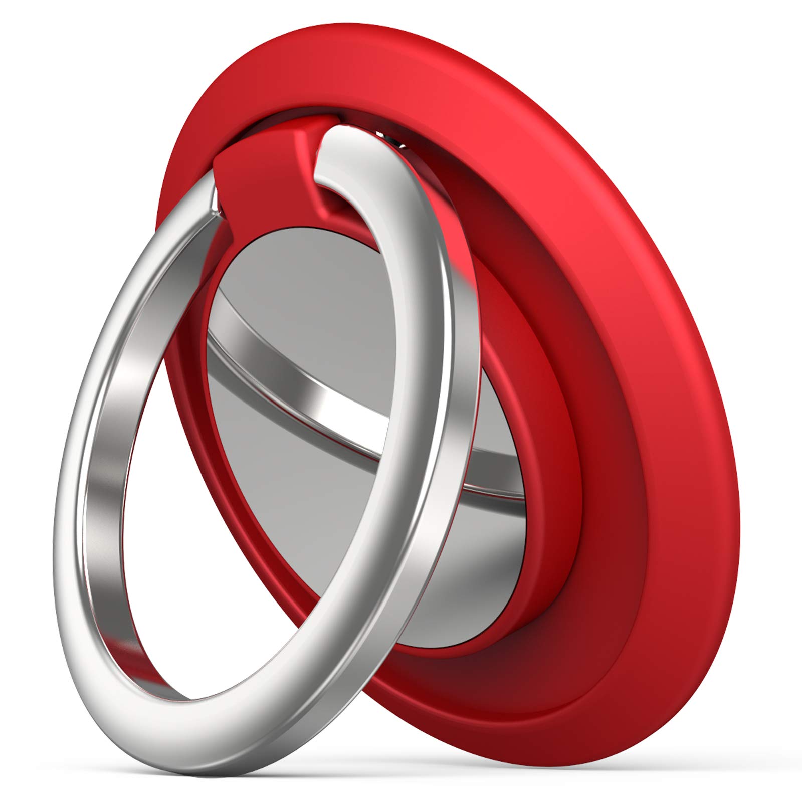 360° Rotating Phone Ring Holder & Kickstand - Finger Grip for Cell Phones (Red) | Perfect for Selfies, Videos & Hands-Free Viewing
