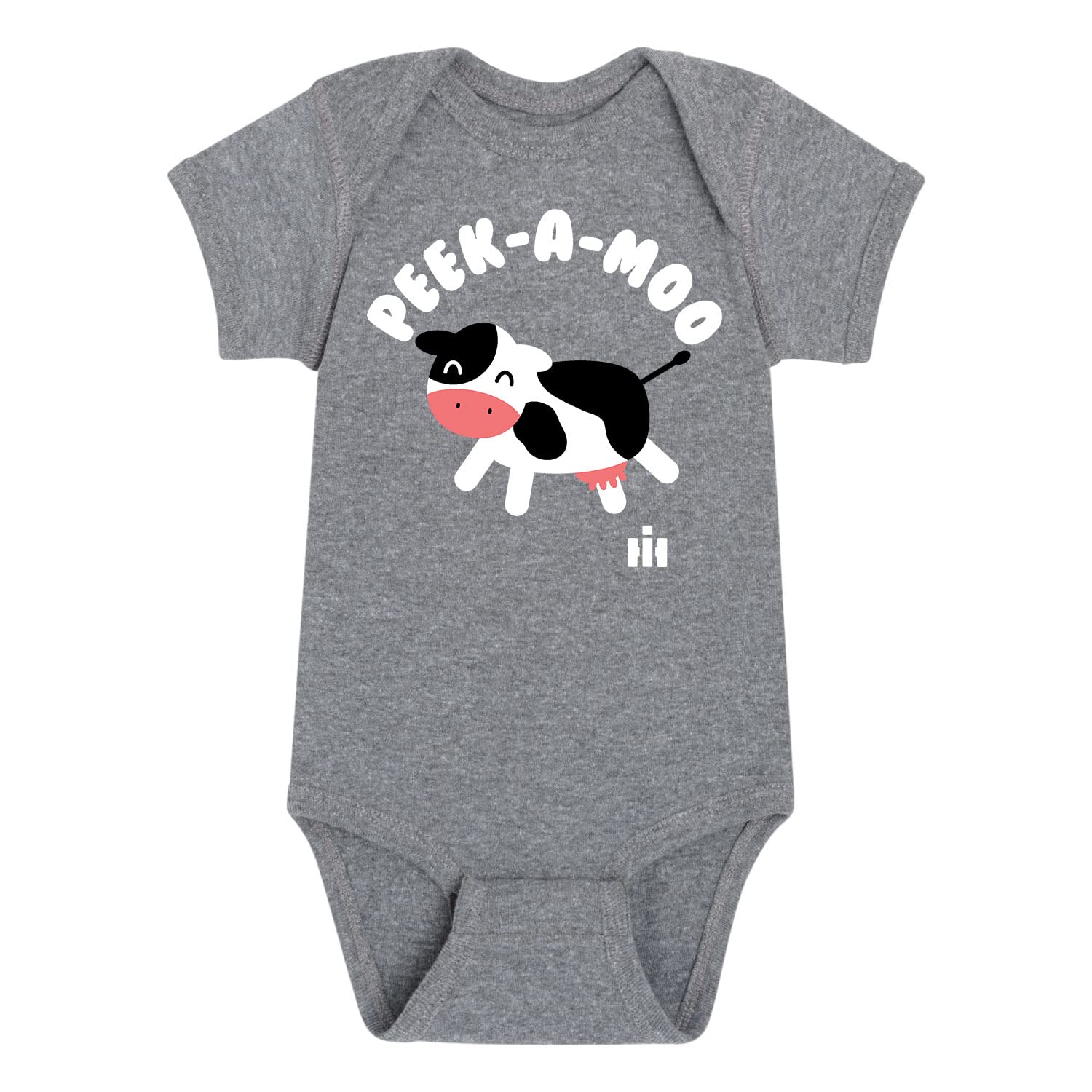 Country Casuals International Harvester Peek-A-Moo Infant Baby Boy Romper - Cute Farm Animal Print One-Piece Outfit for Newborns & Toddlers - Perfect for Playtime, Photo Shoots & Special Occasions
