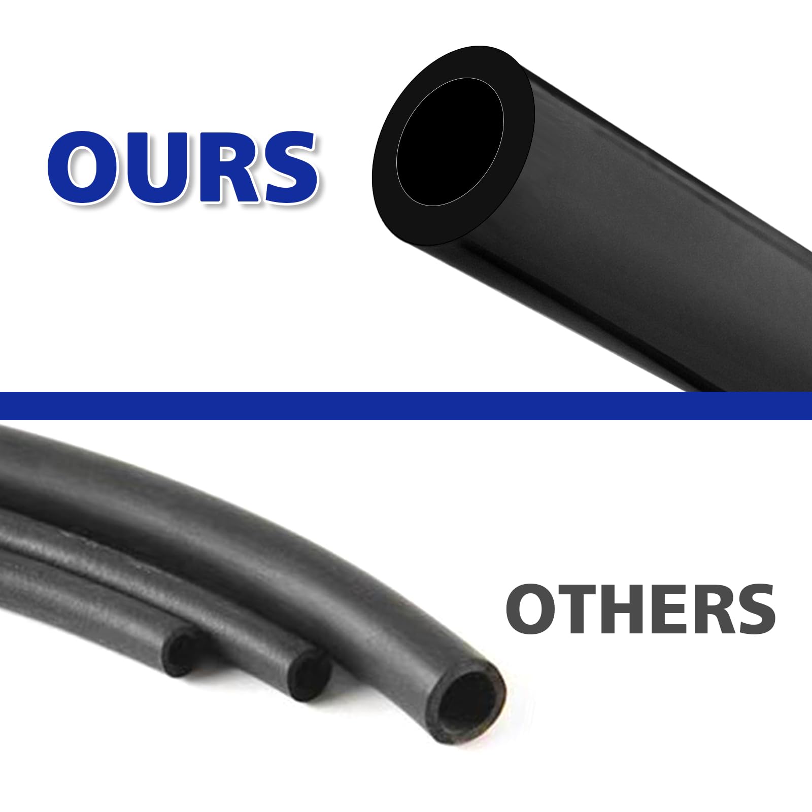 High Performance Automotive Silicone Vacuum Hose Kit - 6PCS 5FT Tubing (1/8