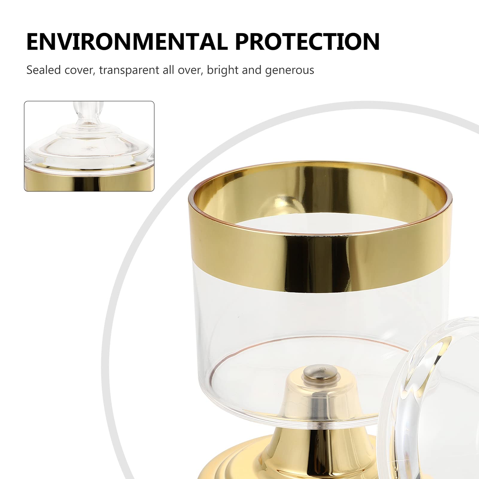 YARNOW Airtight Apothecary Jar - Elegant Gold Decorative Storage Container for Candy, Cookies, Cake & Snacks | Perfect for Weddings, Candy Buffets & Kitchen Organization