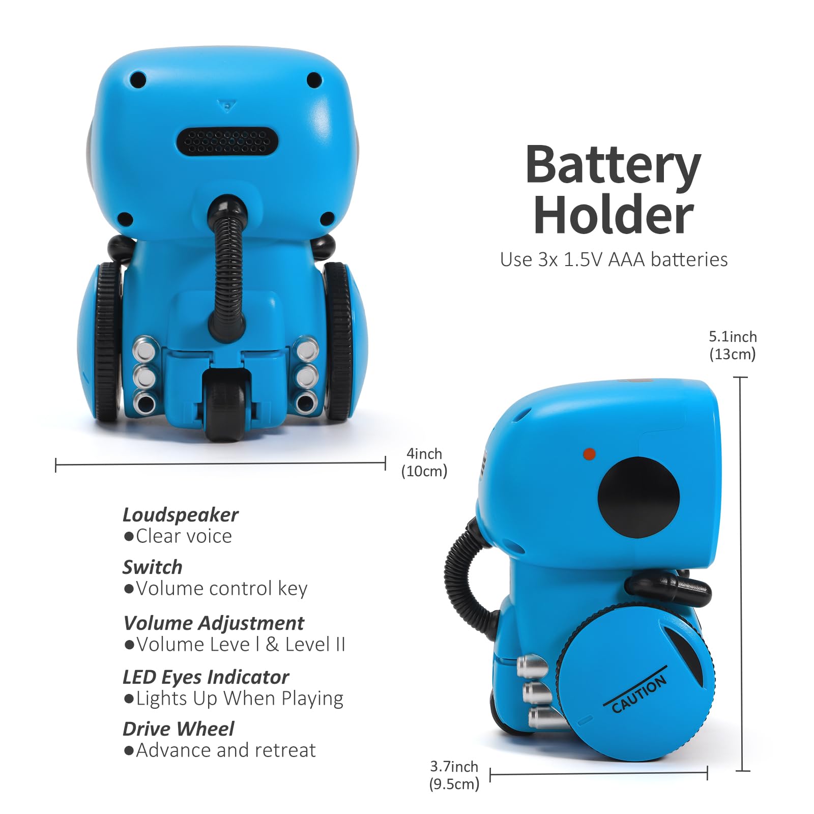 GILOBABY Interactive Smart Robot Toy for Kids - Voice Control, Touch Sensor, Dancing & Singing, Recording Function | Best Educational STEM Gift for Boys & Girls Ages 3+ (Blue) | Perfect for Birthday Parties, Early Learning & Family Playtime