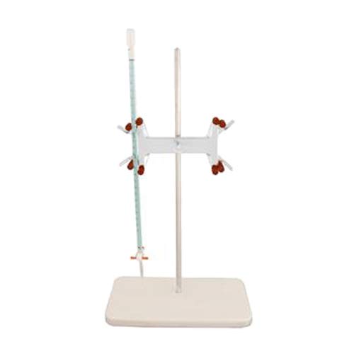 Stainless Steel Burette Clamp Stand with Support Rod - Lab Equipment for Chemistry Experiments & Titration Analysis