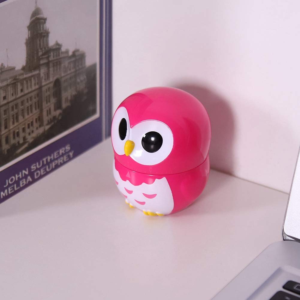 Cute Owl Shape Kitchen Timer - Mechanical Cooking Countdown Clock with Alarm, Portable Rose Design for Baking, Meal Prep, and Home Kitchen Use