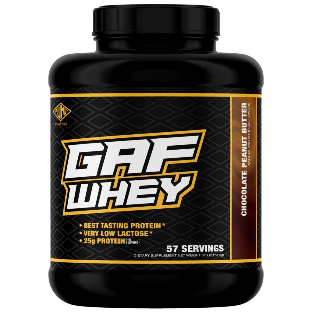 GAF Whey Protein Powder 5lb - Chocolate Peanut Butter Flavor for Muscle Recovery & Post-Workout | High-Quality Protein Supplement for Athletes & Fitness Enthusiasts