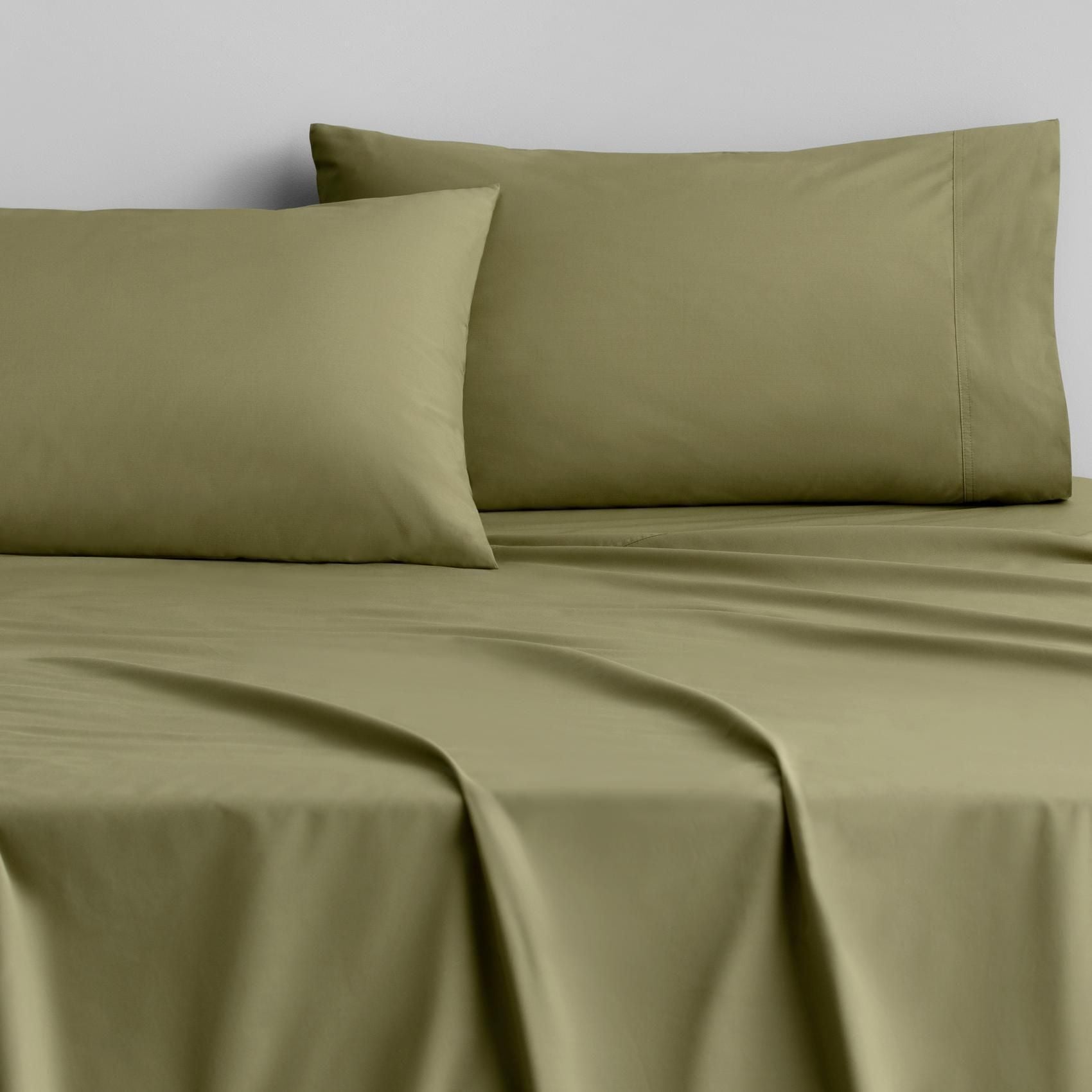 Byren Percale Sheet Set - Premium 100% Cotton Bedding with Aloe Vera Infusion | Soft & Breathable for All Seasons | Perfect for Master Bedroom, Guest Room, or Vacation Home