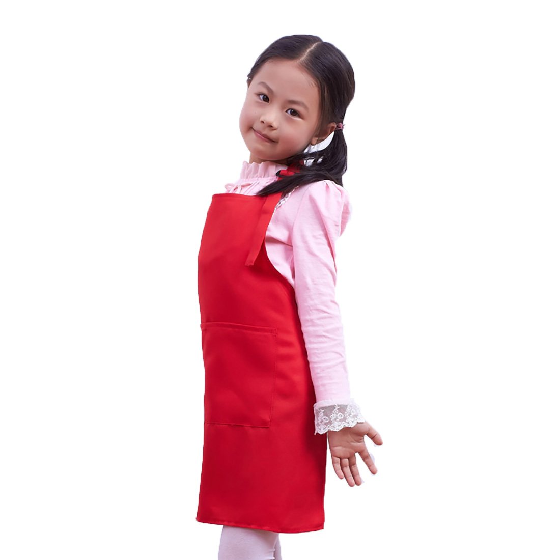 Kids Artist Apron with Pockets - Waterproof Painting Smock for Children, Toddler Chef Kitchen Apron - Perfect for Art Class, Cooking & Creative Play