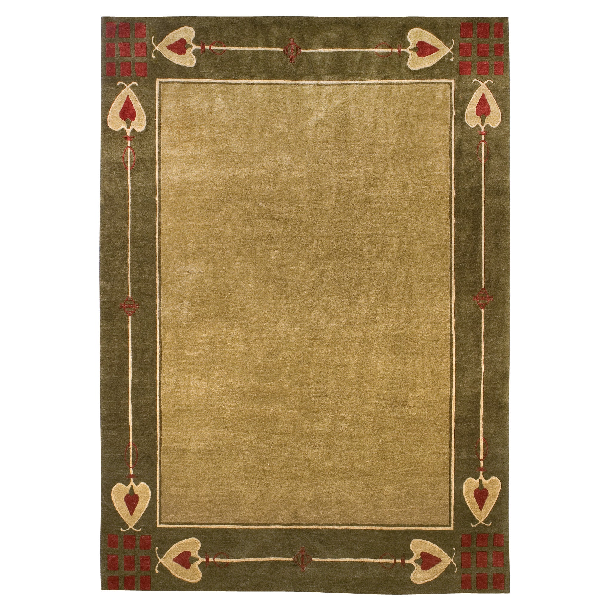 Premium Highland Park Green Area Rug - Soft & Durable for Living Room, Bedroom, or Office Decor