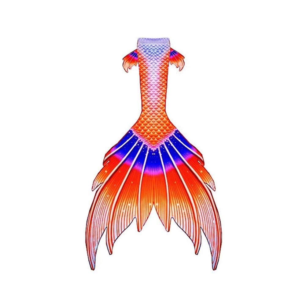 **Mermaid Costume for Girls - Swimsuit with Monofin & Colorful Tail | Bikini Mermaid Tail for Swimming, Beach, Pool, Cosplay & Halloween (Style K)**