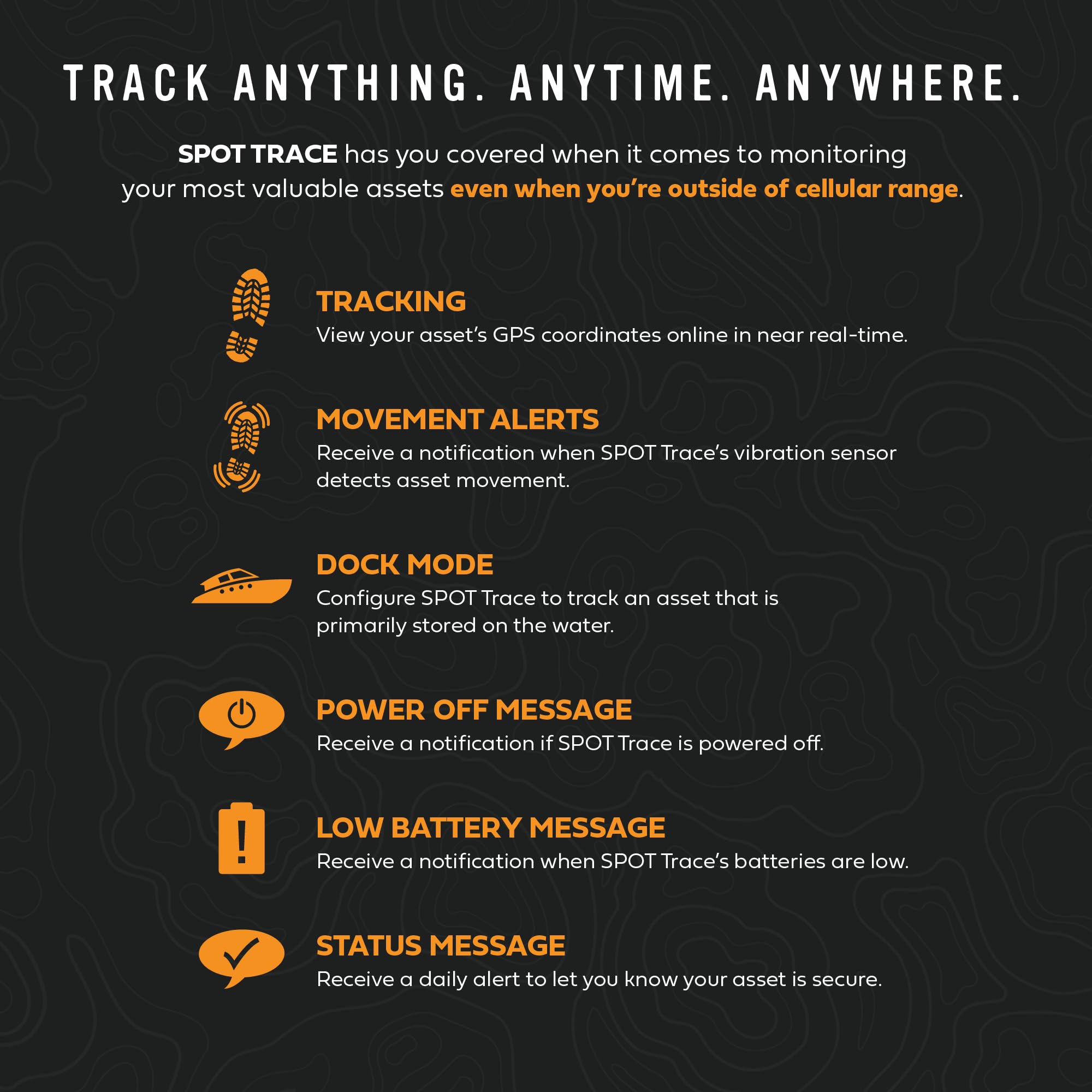 Spot Trace Satellite Tracking Device - Handheld GPS Tracker for Hiking, Camping, Cars, Kids & Outdoor Safety | Global Coverage with Globalstar Network | Perfect for Adventure, Travel & Asset Protection (Subscription Required)