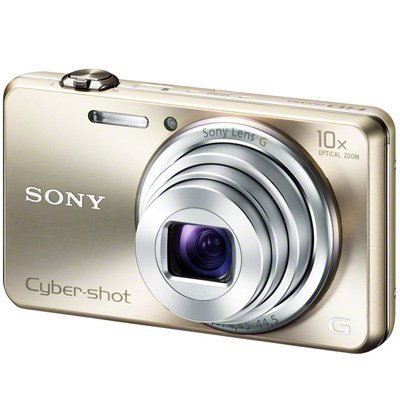 Sony Cyber-shot DSC-WX170 18.2MP Digital Camera with 10x Optical Zoom - Gold | Compact Point & Shoot for Travel, Vlogging & Everyday Photography