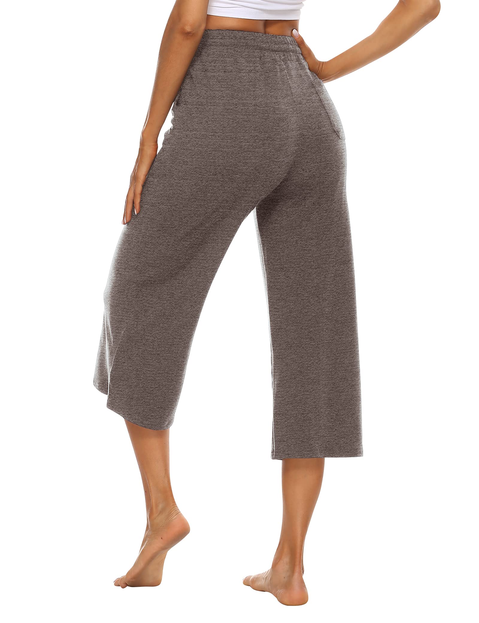 OYANUS Women's Casual Summer Capris - Loose Fit, Comfy Drawstring Wide Leg Pants with Pockets | Perfect for Yoga, Travel & Everyday Wear