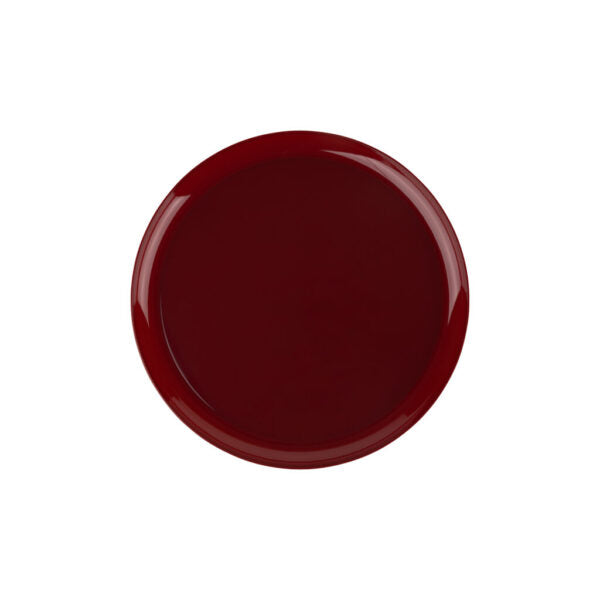 Premium Cranberry Red Round Plastic Plates - 10 Pack, Durable & Elegant for Parties, Weddings, and Holiday Gatherings