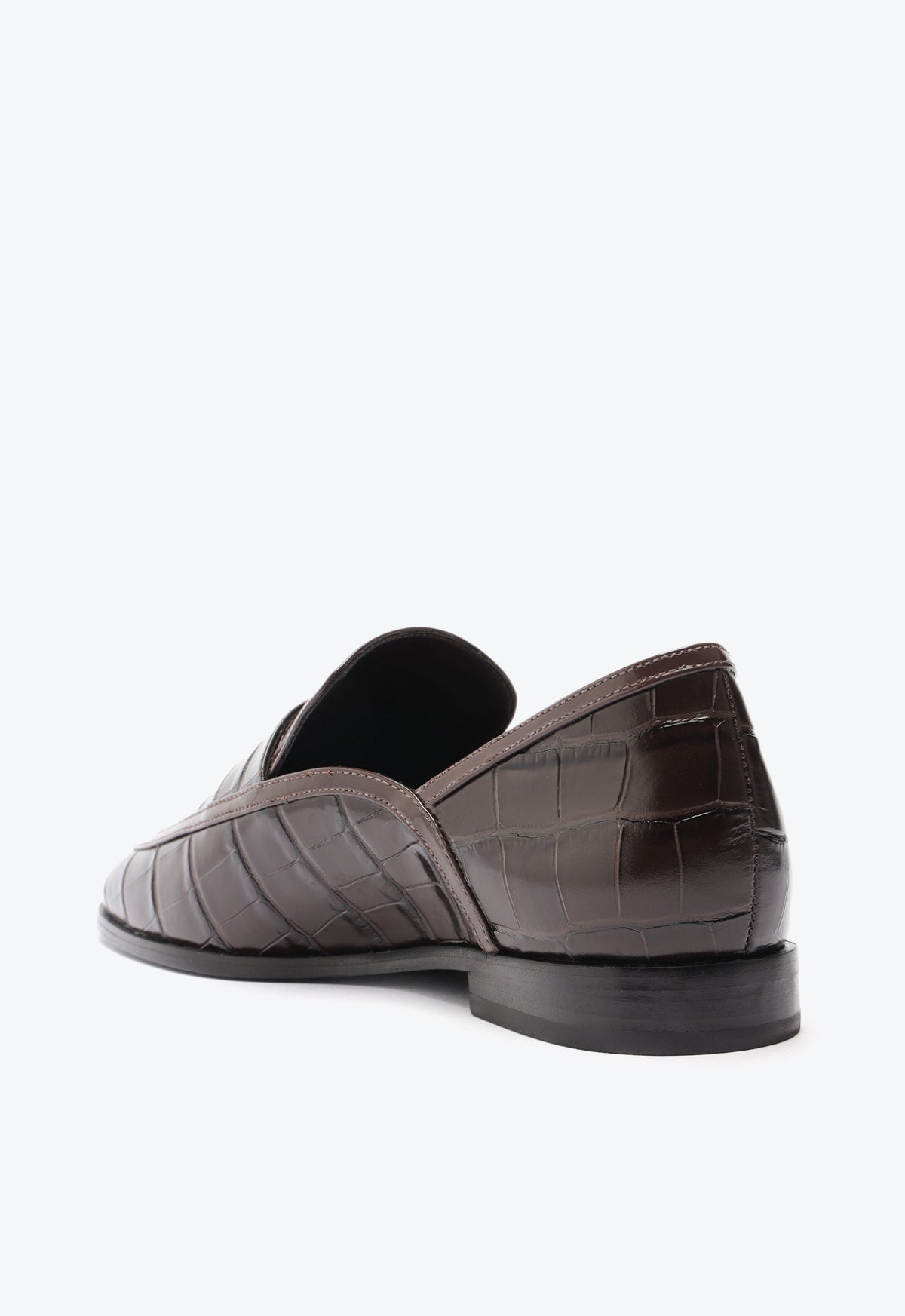 Maurice Croco Embossed Women's Flats - Comfortable & Stylish Leather Loafers for Work, Office & Casual Wear