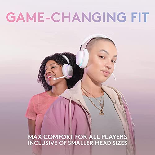 Logitech G735 Wireless Gaming Headset with Customizable LIGHTSYNC RGB - Bluetooth & 3.5mm Aux for PC, Mobile - Detachable Mic - White Mist - Perfect for Esports, Streaming & Online Gaming