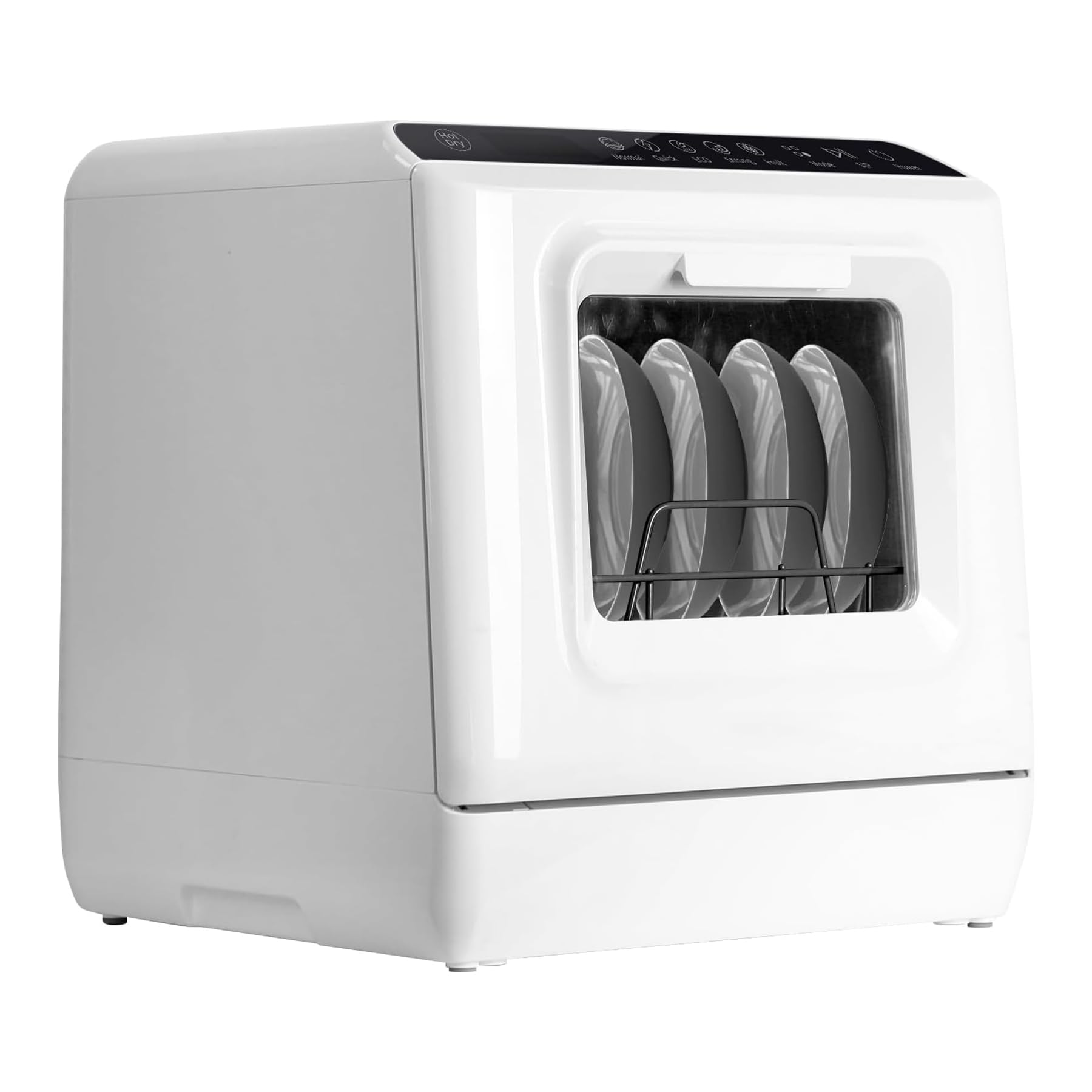 Portable Countertop Dishwasher with Built-in Water Tank - Compact Mini Dishwasher with 5 Wash Programs, 360° Dual Spray System & Air Drying Function - Perfect for Apartments, RVs, Dorms and Small Kitchens