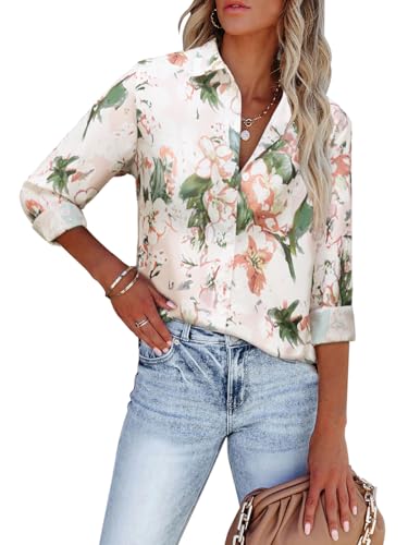 White Green Floral