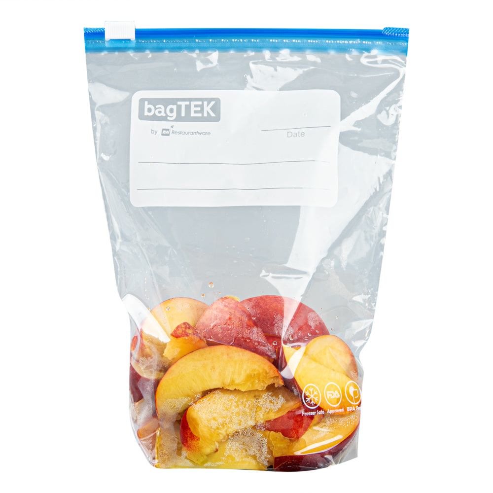BPA-Free 1 Quart Clear Plastic Slider Freezer Bags with Expandable Bottom & Write-On Label - 6 x 2.25 x 8 Inches (1000 Count Box) - Perfect for Food Storage, Meal Prep & Freezing
