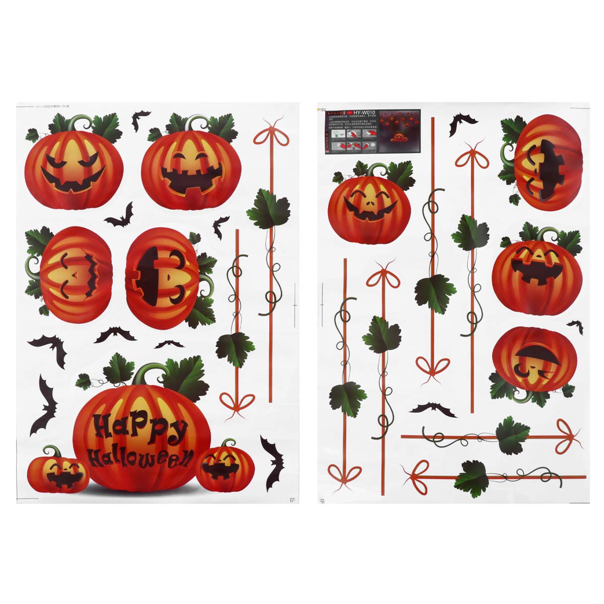Cabilock Creative Halloween Electrostatic Window Stickers - Reusable Static Cling Decor for Home, Office, Party - Perfect for Windows, Mirrors, Glass Doors & Halloween Party Decorations
