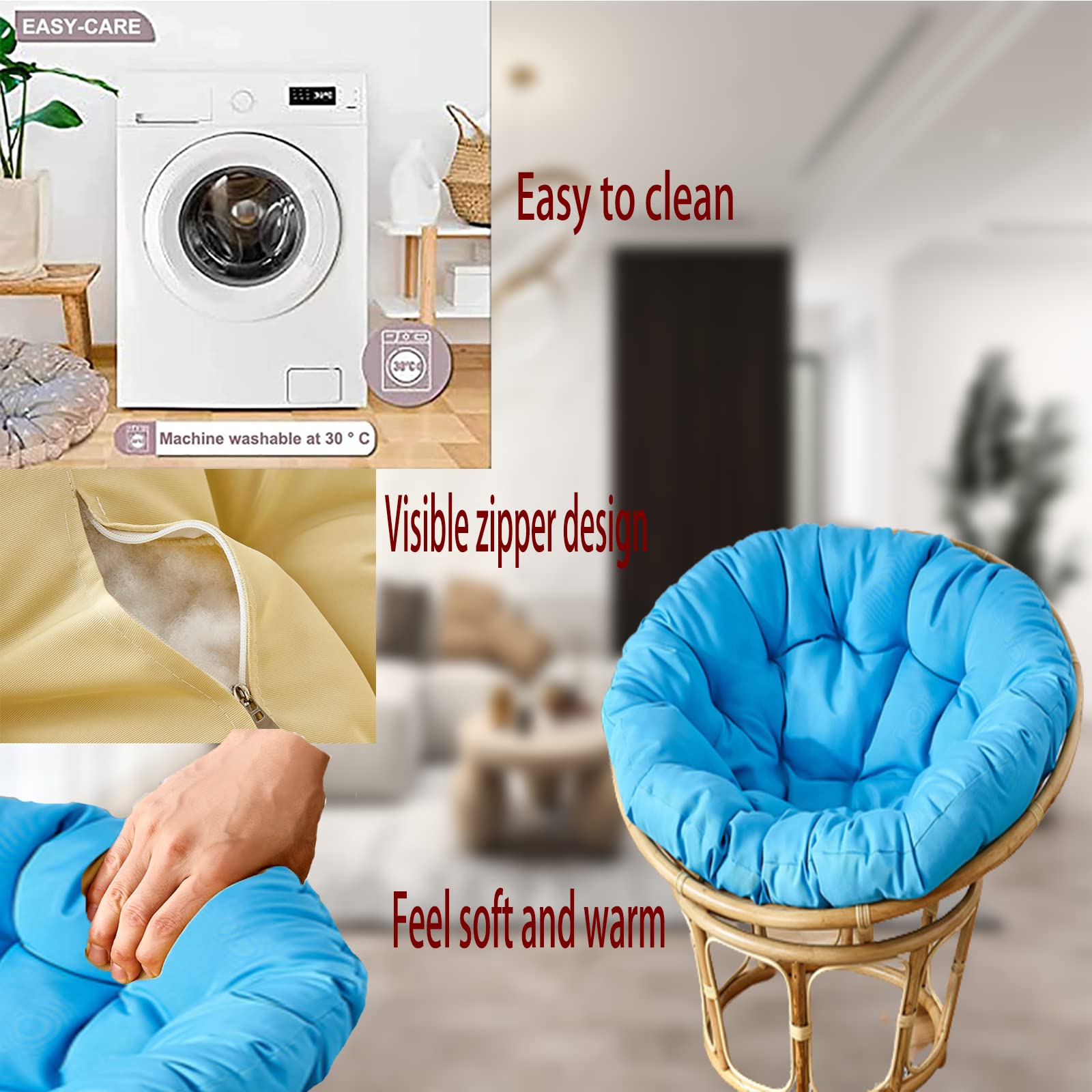 Premium Thick Papasan Chair Cushion - 47
