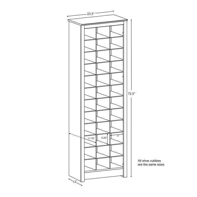 Space Saving Shoe Storage Cabinet Organizer - 4 Color Options for Closet, Entryway & Bedroom Organization