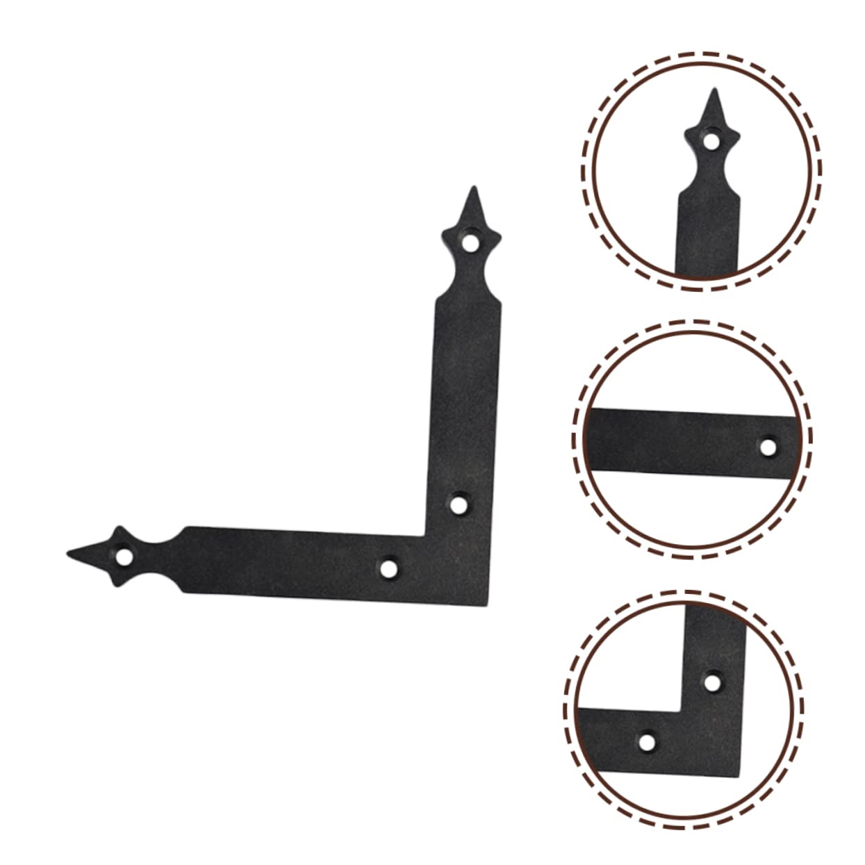 OSALADI 4-Piece Right Angle Bracket Set - Heavy Duty Metal Corner Braces for Wood Shelves, Forged Iron Furniture Repair, Woodworking & DIY Projects (Perfect for Bookshelves, Cabinets, Chairs & Floor Protection)