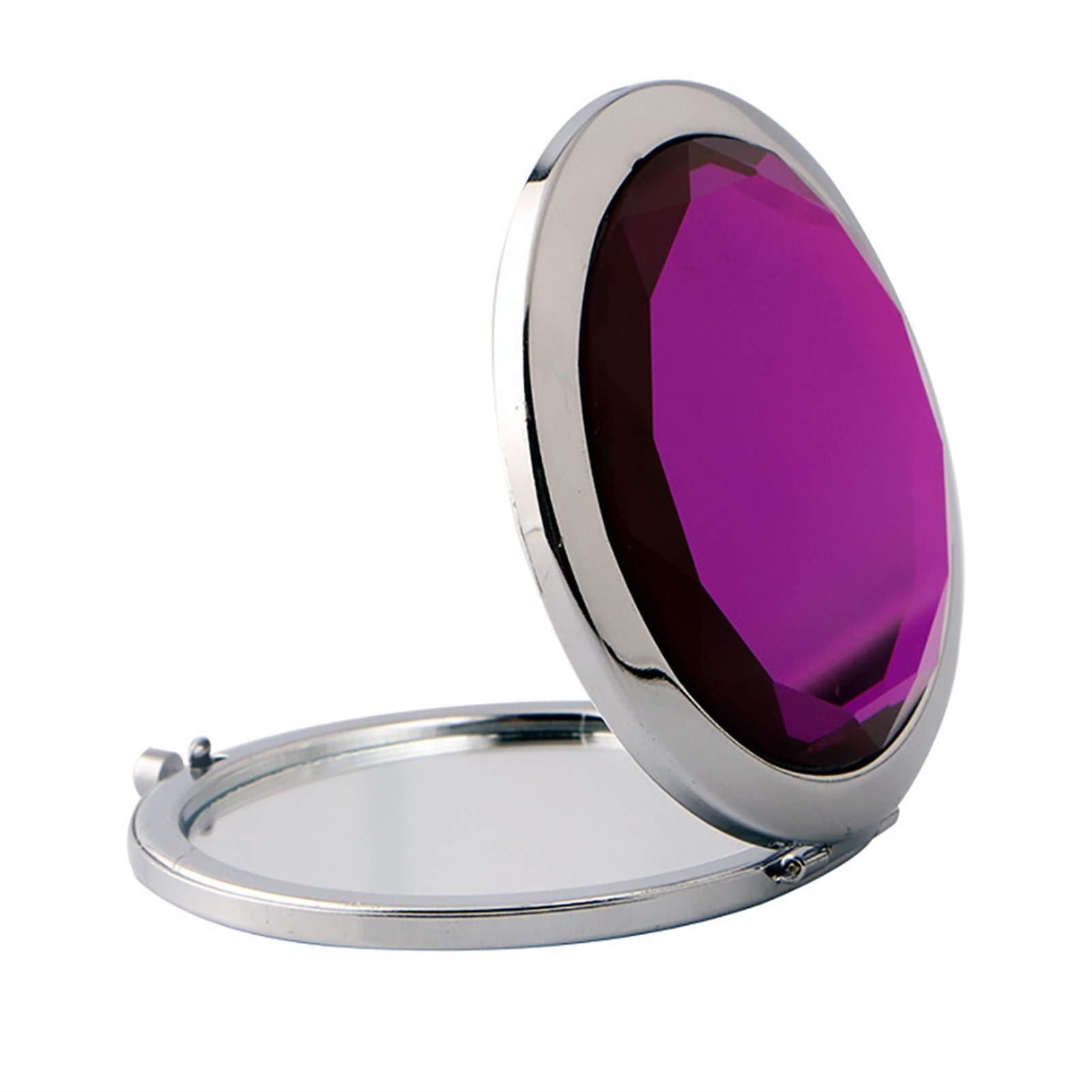 Vanity Mirror with Lights, Portable Foldable Magnifying Mirror - 10X/1X Dual Magnification, 360° Adjustable, Compact Travel Makeup Mirror for Home & Travel (Purple) - Perfect for Makeup Application, Skincare Routine, and Salon Professionals