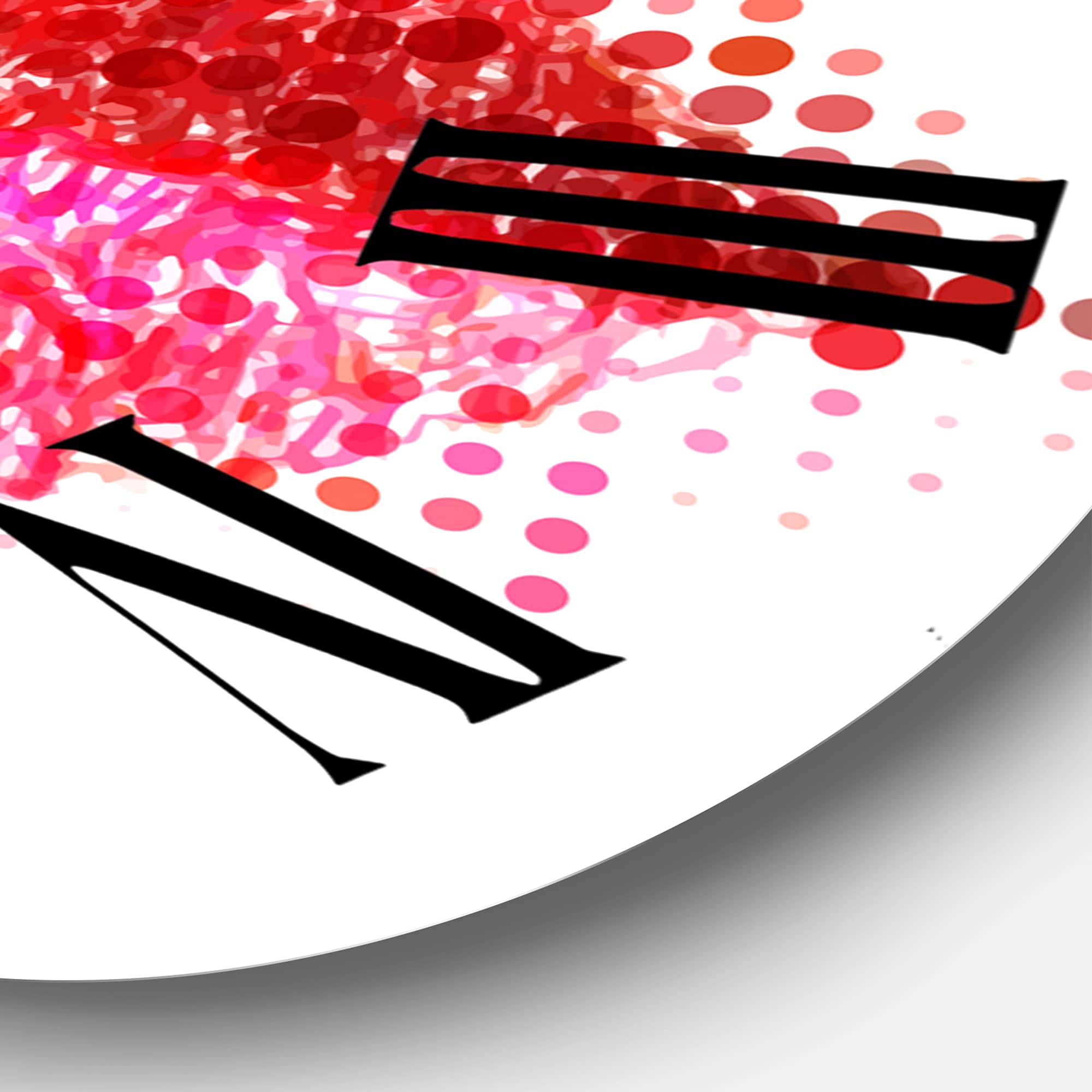 Abstract Red Woman Lips Modern Wall Clock - Large Decorative Clock for Home, Office & Living Room | Stylish DesignQ Wall Art for Unique Interior Decor