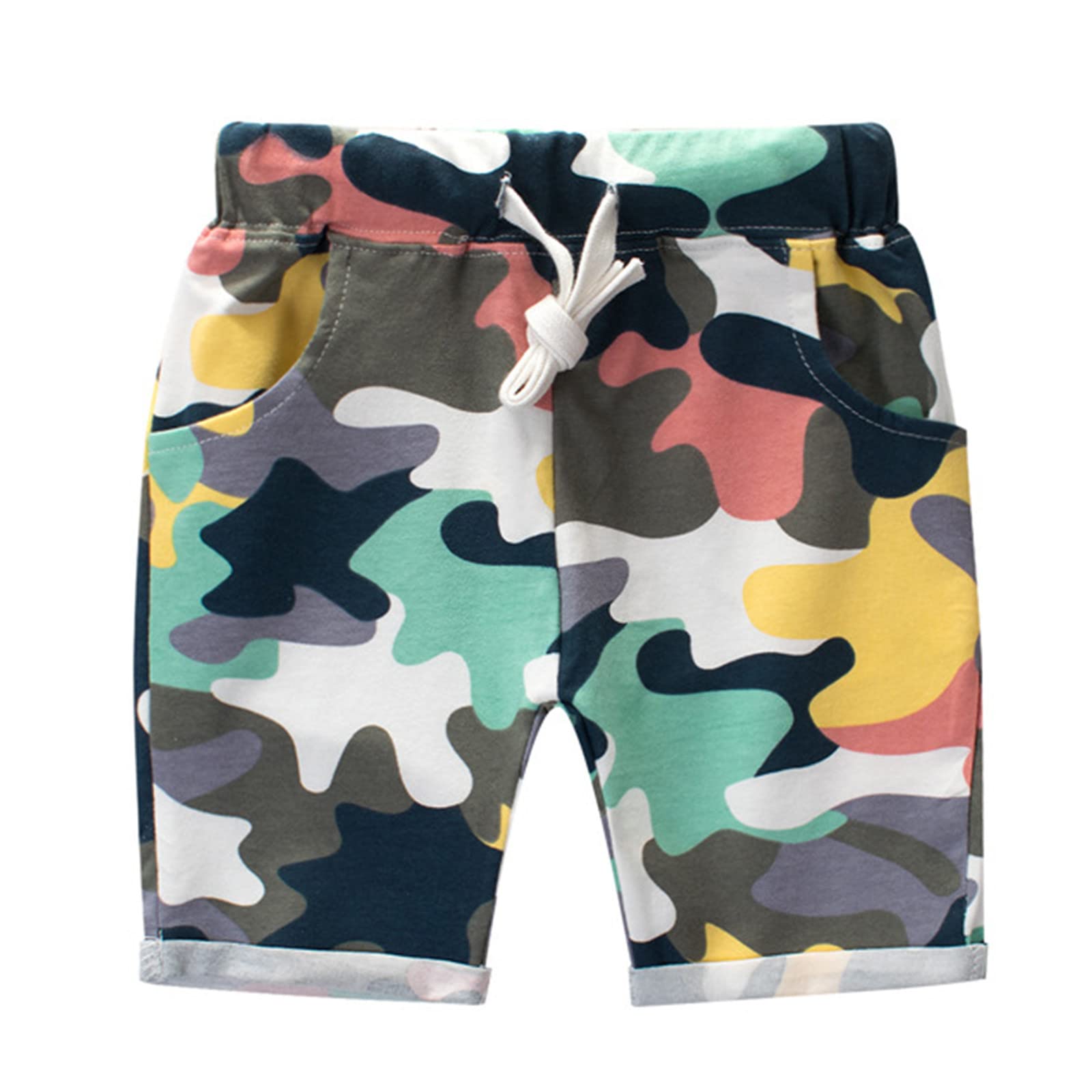 Dinosaur Camouflage Kids Shorts - Cotton Summer Jogger for Boys & Toddlers - Play & Outdoor Fun