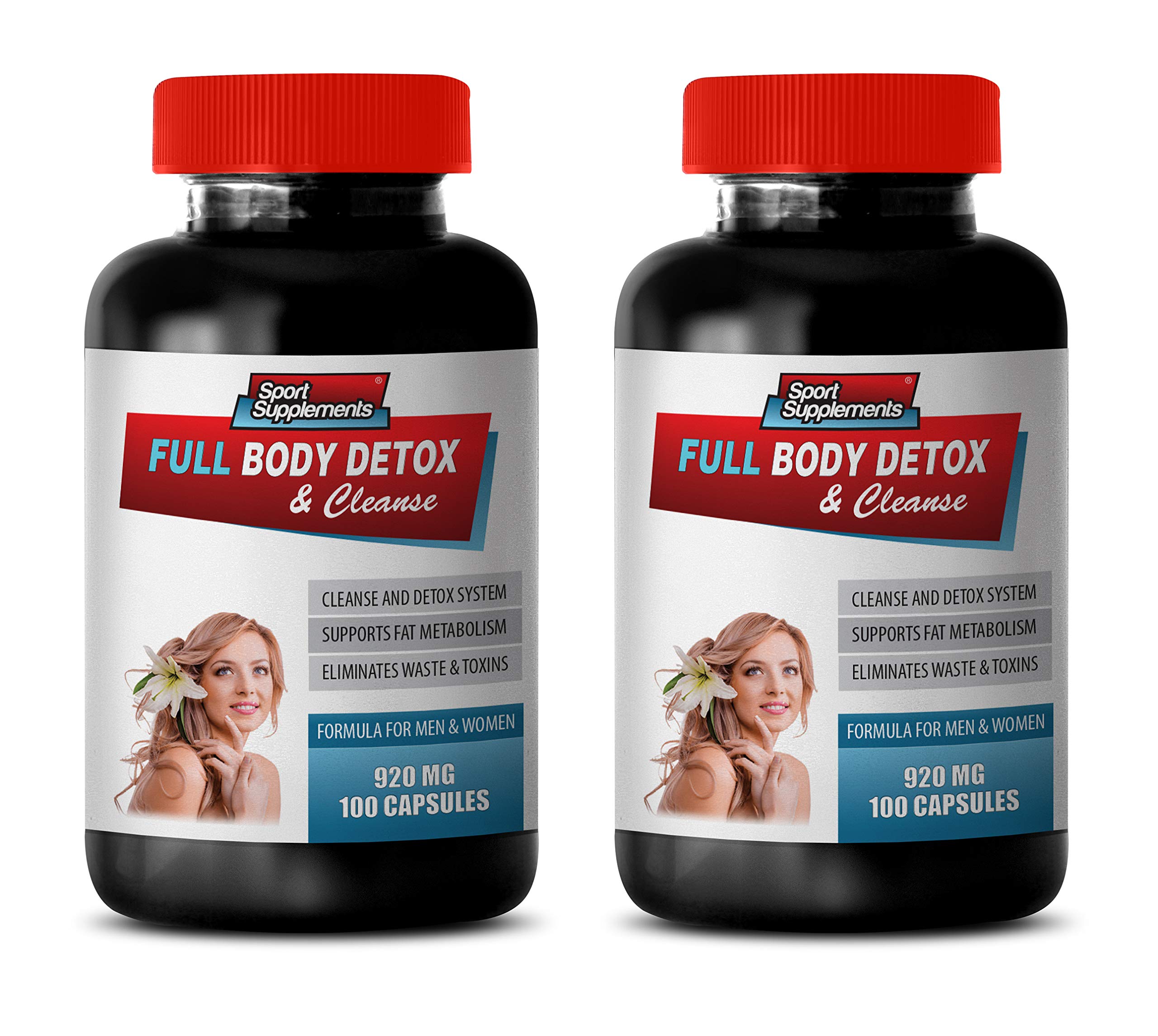 Body Cleanse Supplements for Men & Women - Full Body Detox with Milk Thistle Vitamins - 200 Capsules (2 Bottles) - Supports Liver Health & Digestive Cleansing - Perfect for Post-Holiday Detox & Wellness Routine