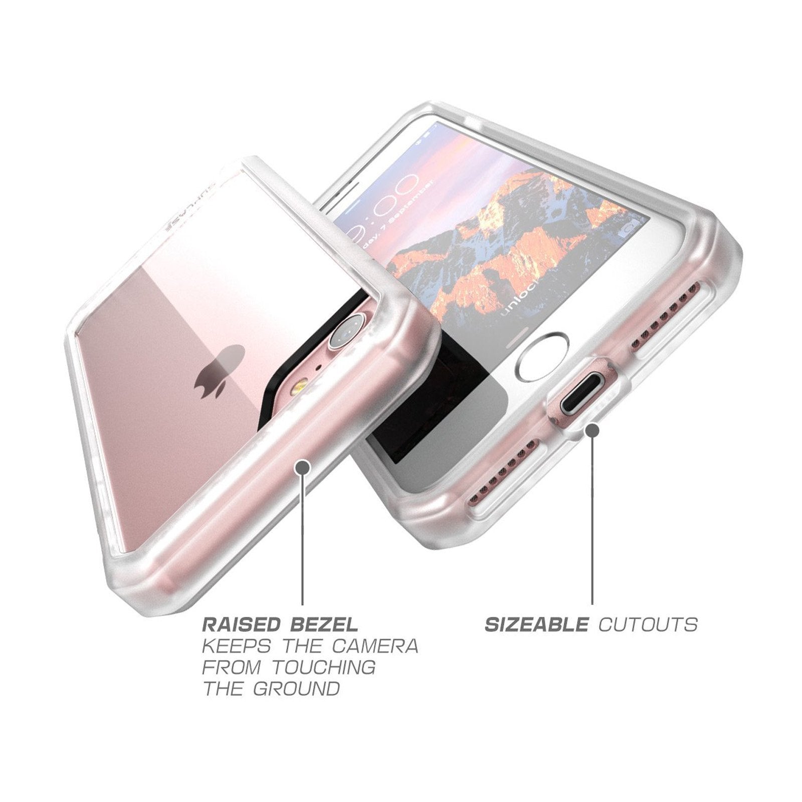 iPhone 7 / 8 Unicorn Beetle Hybrid Protective Bumper Case - Shockproof Clear Cover with Raised Edges for Screen & Camera Protection - Perfect for Outdoor Activities, Travel & Daily Use