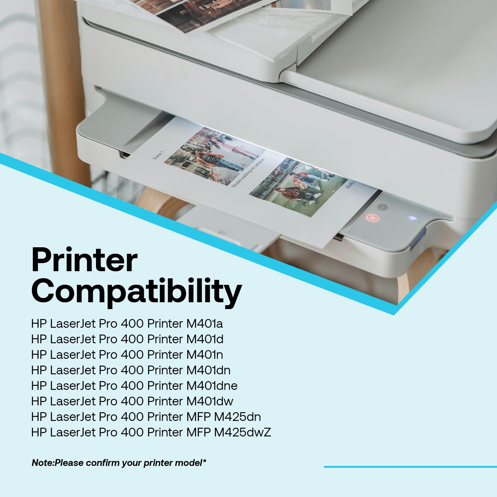 High Yield 80A Black Toner Cartridge (2 Pack) - Compatible with HP 80A CF280X CF280A 80X for HP LaserJet Pro 400 M410 M401D M401A M401N M401 Printers - Perfect for Office Printing & High Volume Documents