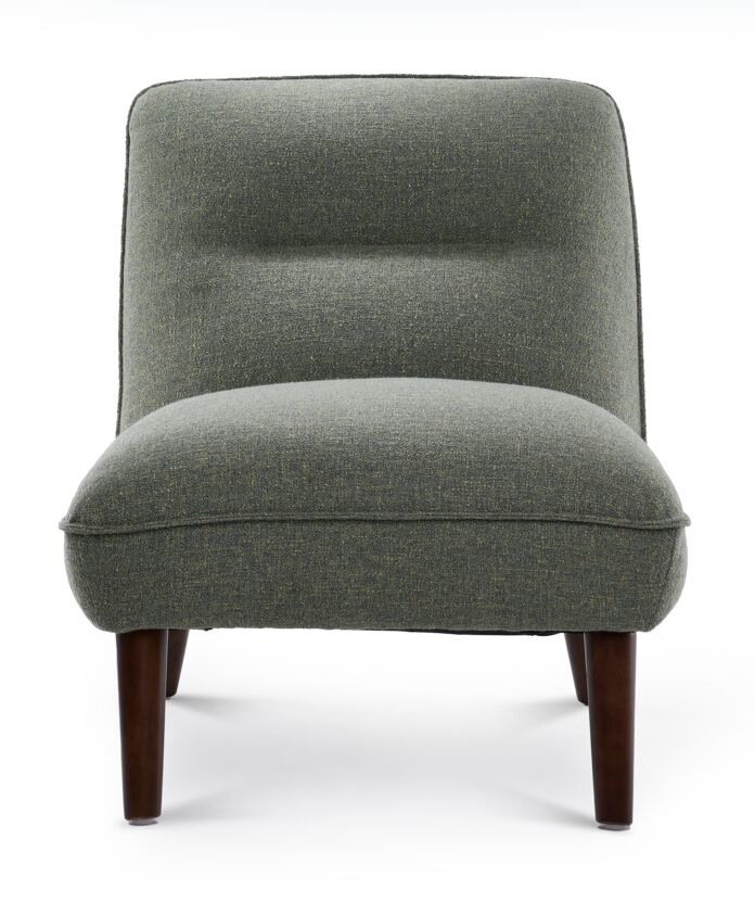 Green Capri Accent Chair - Modern Upholstered Living Room Seating for Home Office & Lounge Decor