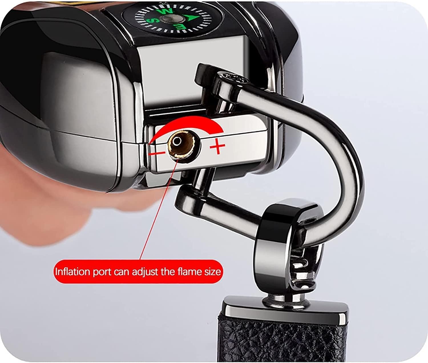 Windproof Jet Torch Lighter - Refillable Butane Keychain Lighter for Outdoor & Camping