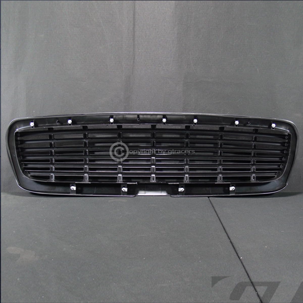 1997-2004 Dodge Dakota/Durango Front Grill Cover - Glossy Black Horizontal Billet ABS Hood Bumper Grille | Perfect for Truck Customization & Off-Road Protection