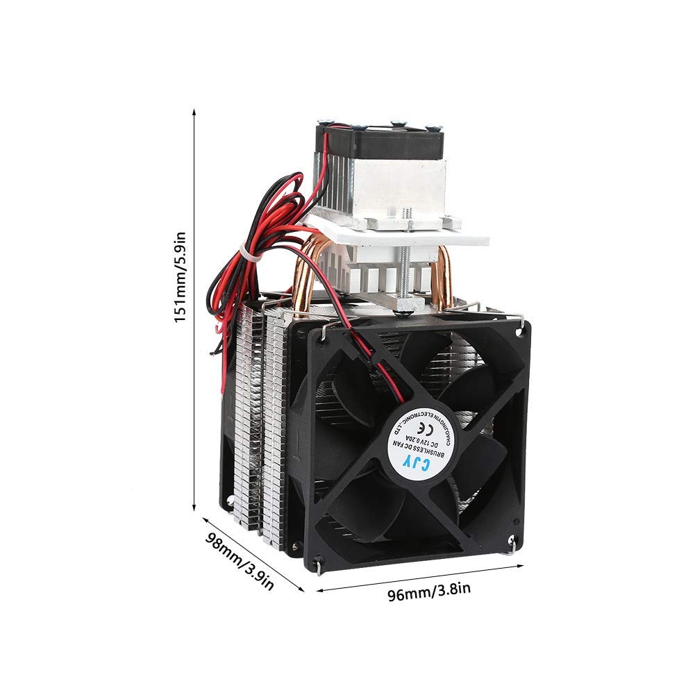 DC 12V 5A Thermoelectric Peltier Mini Fridge - DIY Semiconductor Cooler with Fan & Power Supply for Car, Office, and Camping