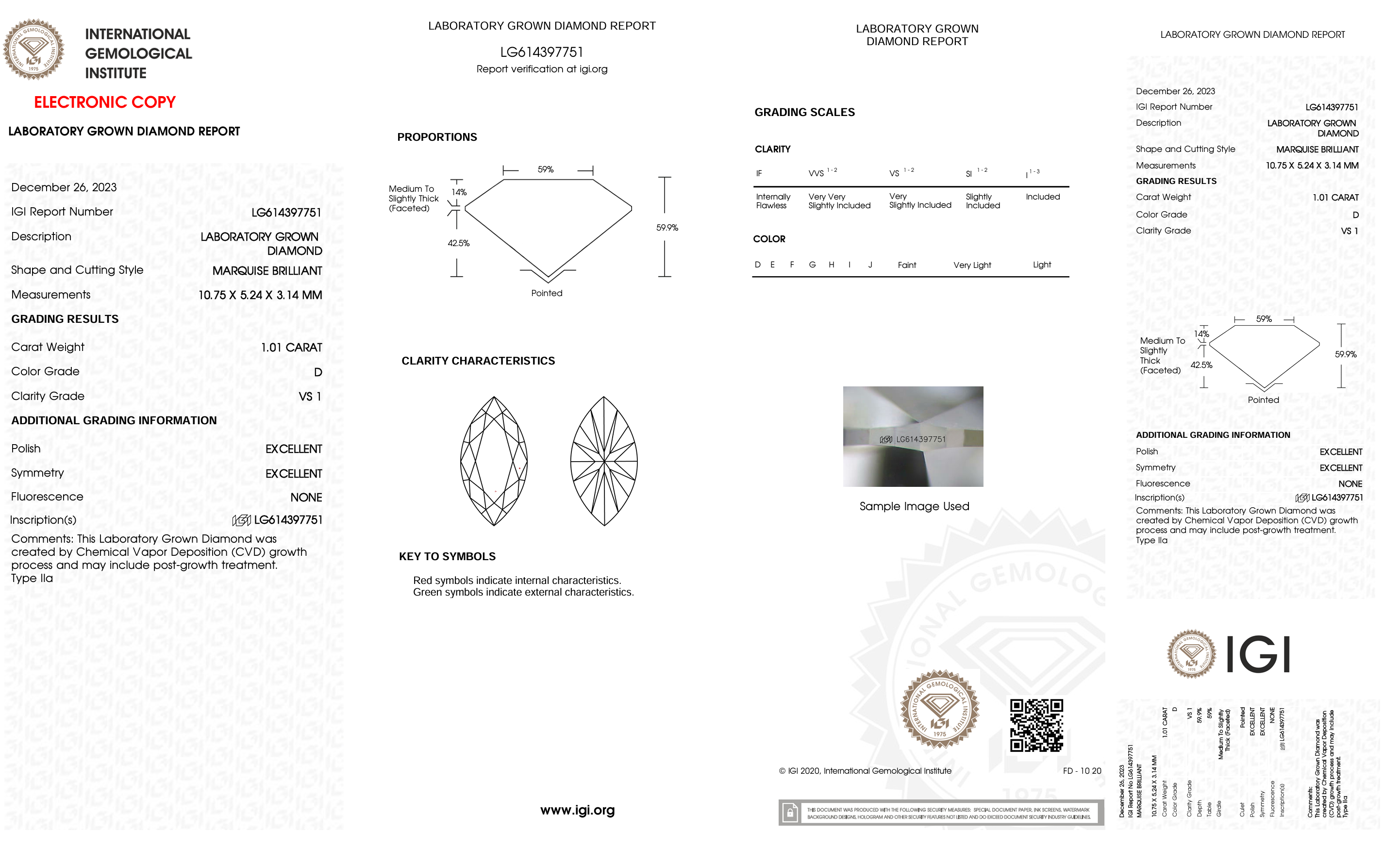 1.01 Carat Marquise Lab Grown Diamond (IGI Certified) - Elegant Engagement Ring & Wedding Jewelry for Women