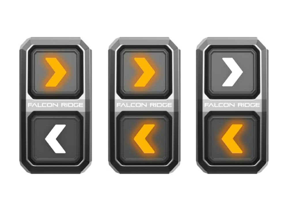 FALCON RIDGE Flash 4 UTV Turn Signal Kit - Sequential LED Lights, Waterproof Design, Universal Fit for Polaris, Can-Am, Kawasaki, Honda UTVs & ATVs | Perfect for Off-Roading, Trail Riding & Night Adventures