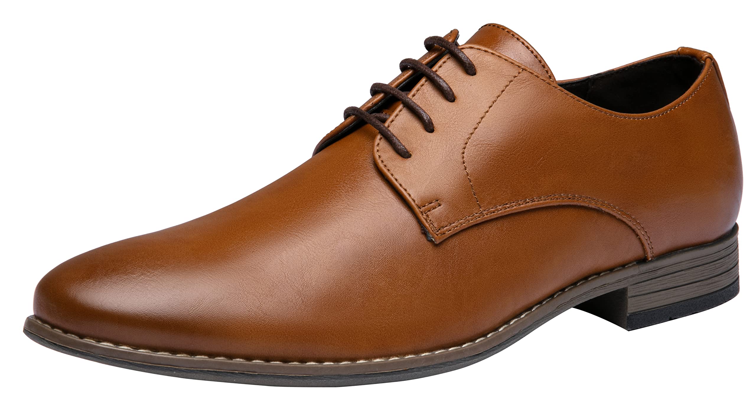 Jousen Men's Oxford Plain Toe Dress Shoes - Classic Formal Derby Shoes for Business, Wedding & Office Wear - Comfortable Leather Dress Shoes for Men