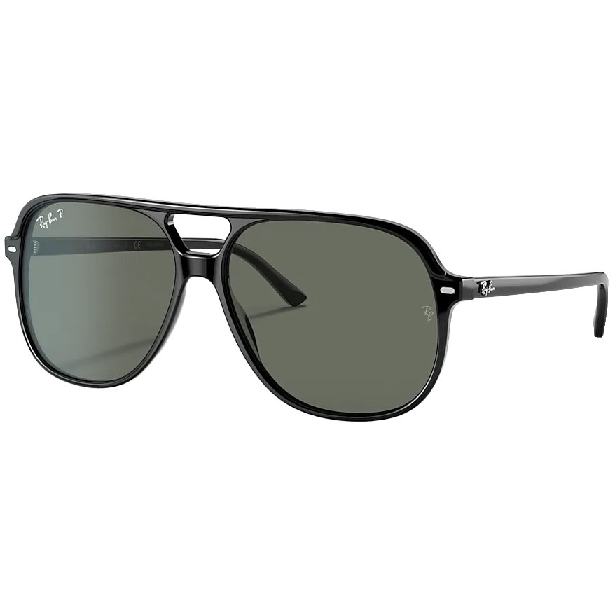 Bill Low Bridge Sunglasses - Black/Green Polarized Lenses for Men & Women - UV Protection, Anti-Glare for Driving, Fishing & Outdoor Activities