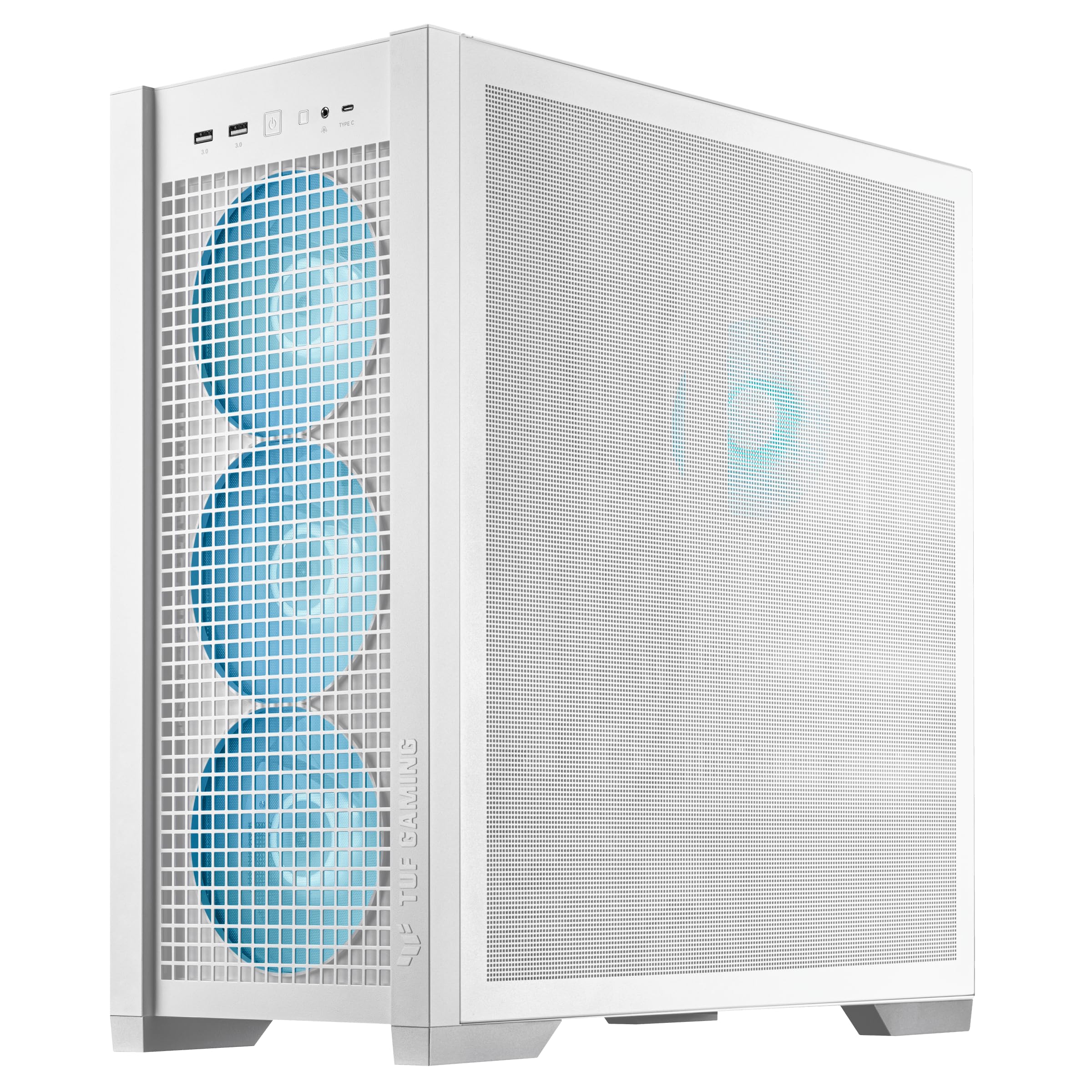 ASUS TUF Gaming GT302 ARGB White Edition ATX Mid-Tower PC Case - 4x 140mm ARGB Fans for Optimal Airflow & Cooling, Interchangeable & Detachable Panels, Hidden-Connector MB Support - Perfect for Gaming Rigs & High-Performance PC Builds