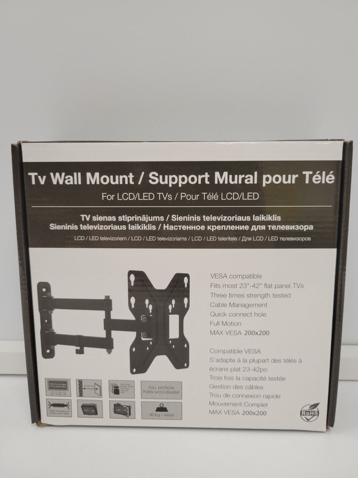 No Name TV Wall Mount Bracket for Flat Screen TVs 32-70 Inch - Universal VESA Compatible, Low Profile, Easy Installation - Perfect for Living Room, Bedroom, or Office