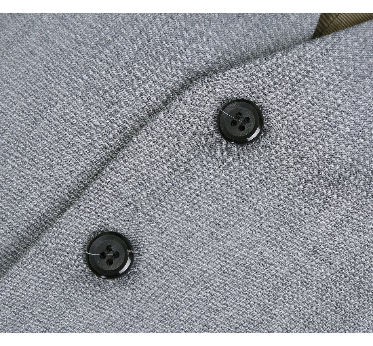 Alessandro Vitello by Renoir Light Grey Wool Suit Vest - Regular Fit Waistcoat for Men | Perfect for Business Meetings, Weddings & Formal Events | Style 5085