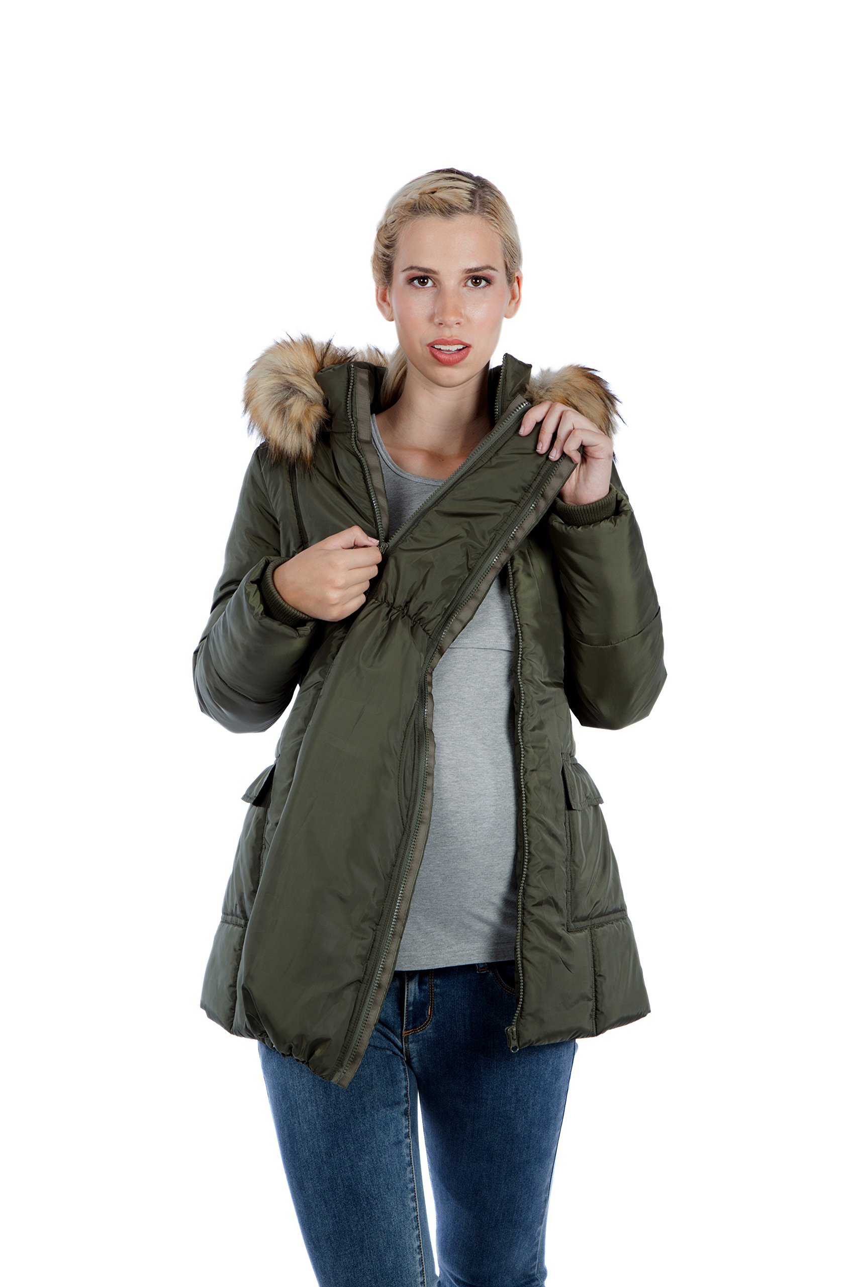 Maternity Jacket Quilted 3 in 1 Technology - Versatile Winter Coat for Pregnant Women, Perfect for Outdoor Adventures and Everyday Comfort